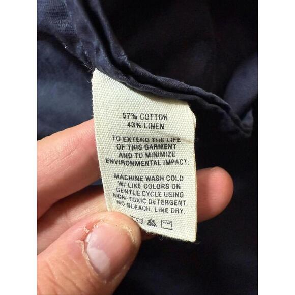 Alex Mill Linen Blend Blazer Surgeon Cuff in Vintage Wash Size Small Navy Blue - Picture 5 of 7